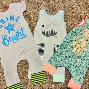 Kids One Piece - Gray and Blue